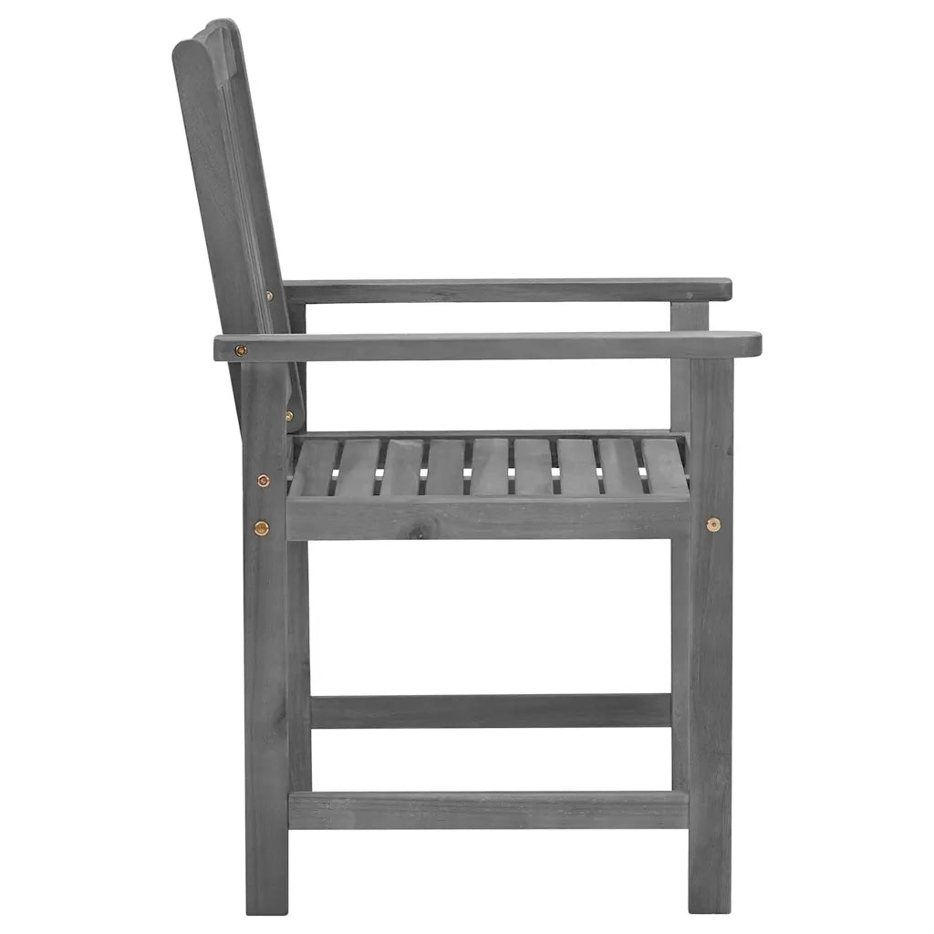 Sedie da Giardino con Cuscini 2 pz in Massello di Acacia Grigio 3061237