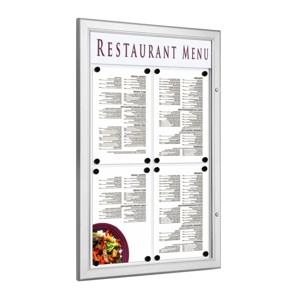 Bacheca per esterni porta Menu personalizzabile - 1 x A4 LED