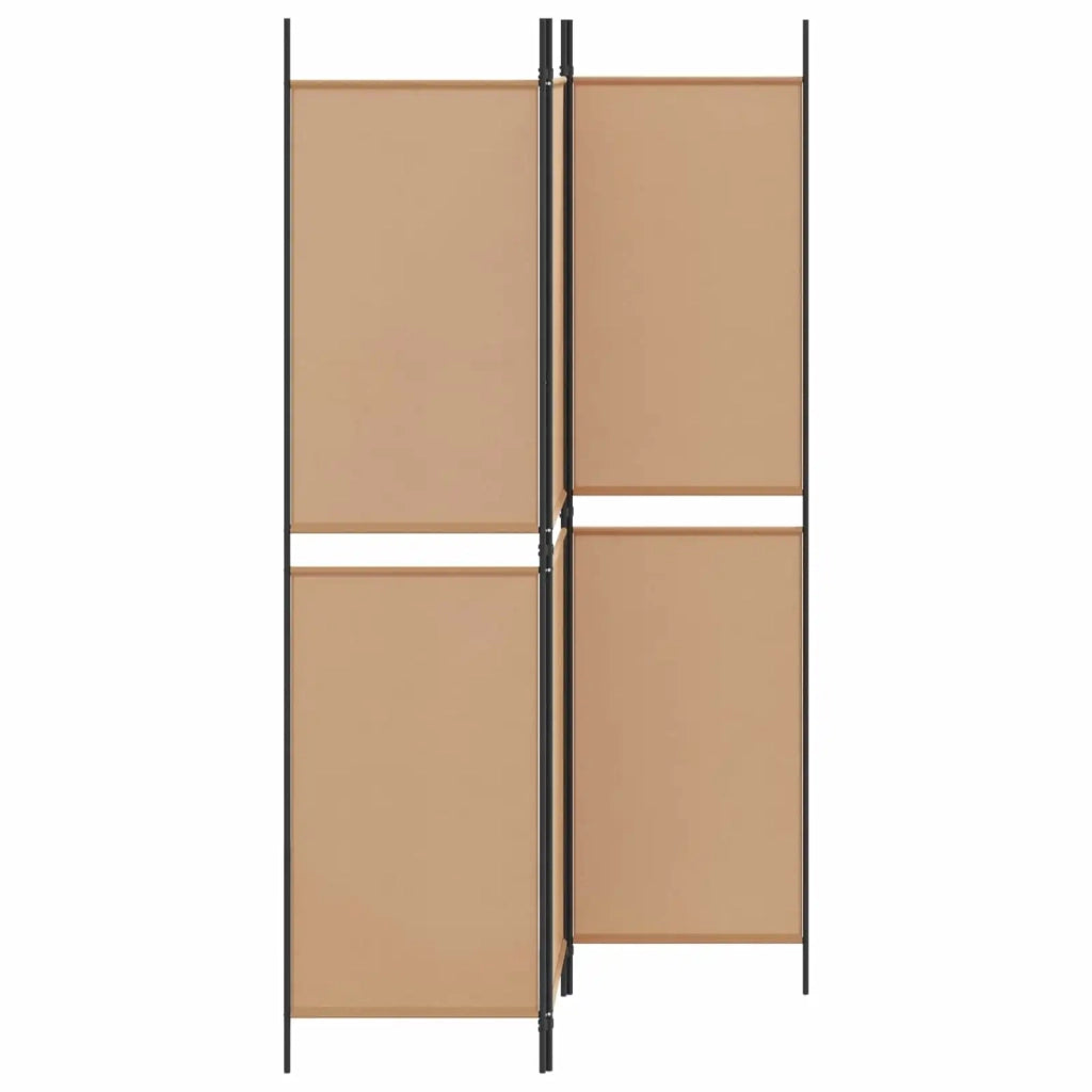 Paravento a 3 pannelli Beige 150 x 200 cm Tessuto 42039219