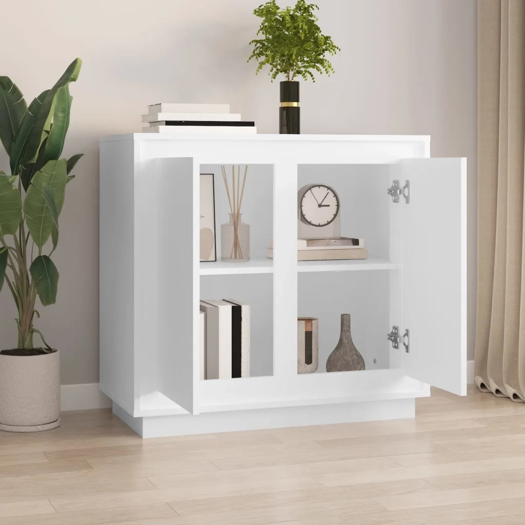 Credenza Bianca 80x34x75 cm in Legno Multistrato 819884