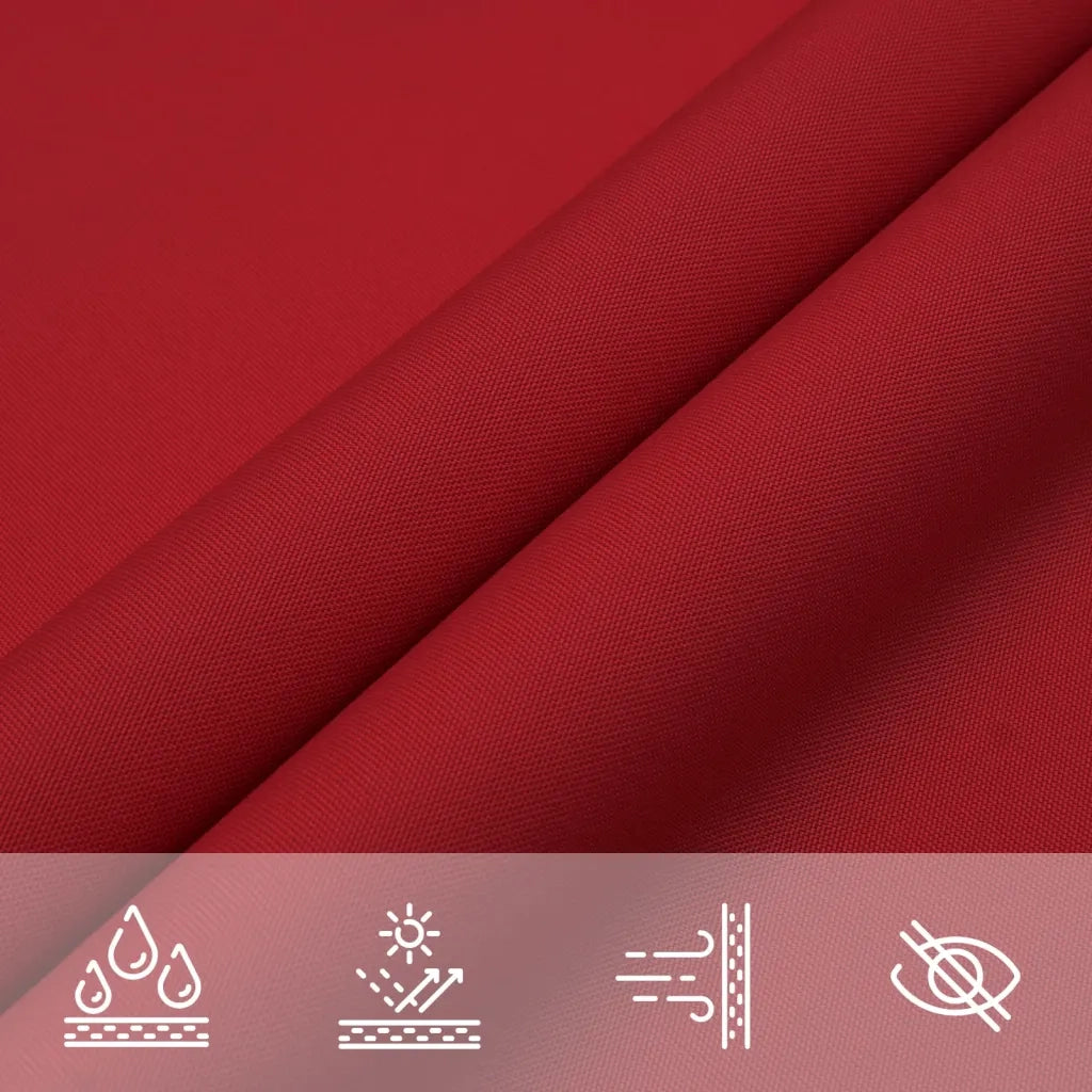 Parasole a Vela Oxford Triangolare 5x5x5 m Rosso 135675