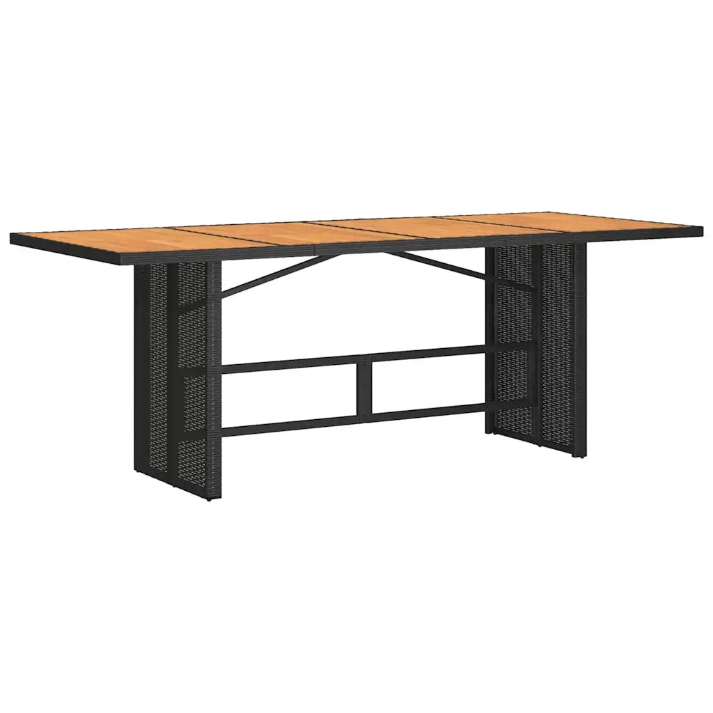 Set Bistrò da Giardino 9 pz con Cuscini in Polyrattan Nero 3276985