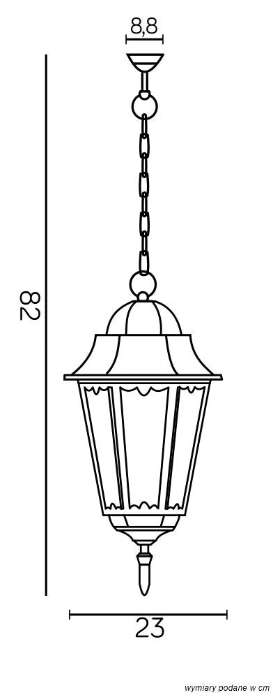 Lampada a sospensione esterna Retro nera IP43 E27 SU-MA