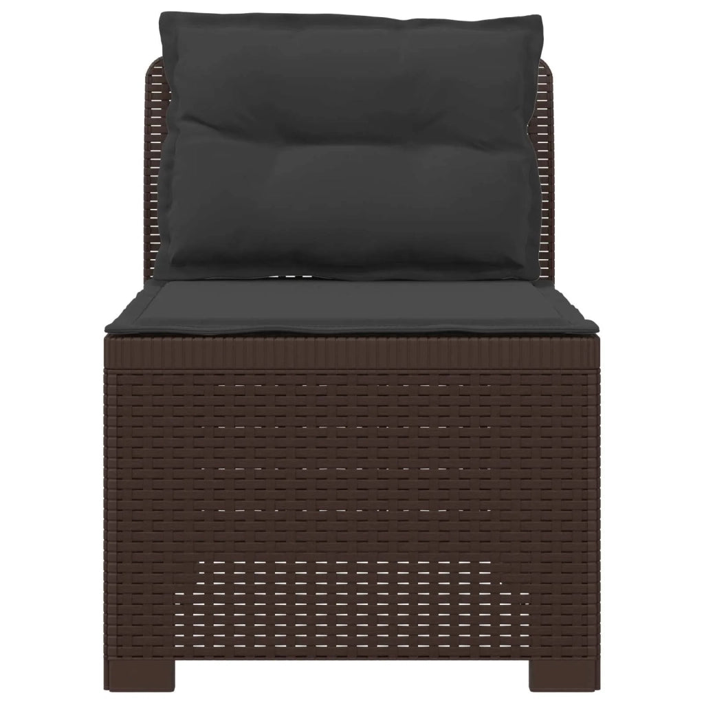 Divano da Giardino a 1 Posto con Cuscini Aspetto Rattan PP 8011801