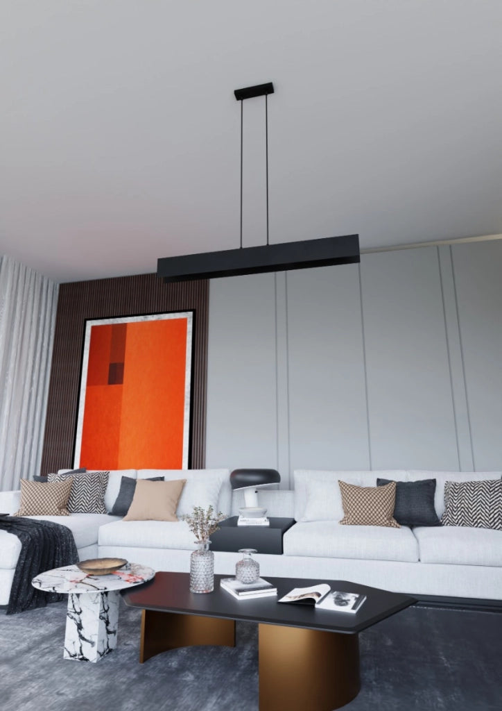 Lampada a sospensione Emibig Gentor 4xE27 nera 96cm