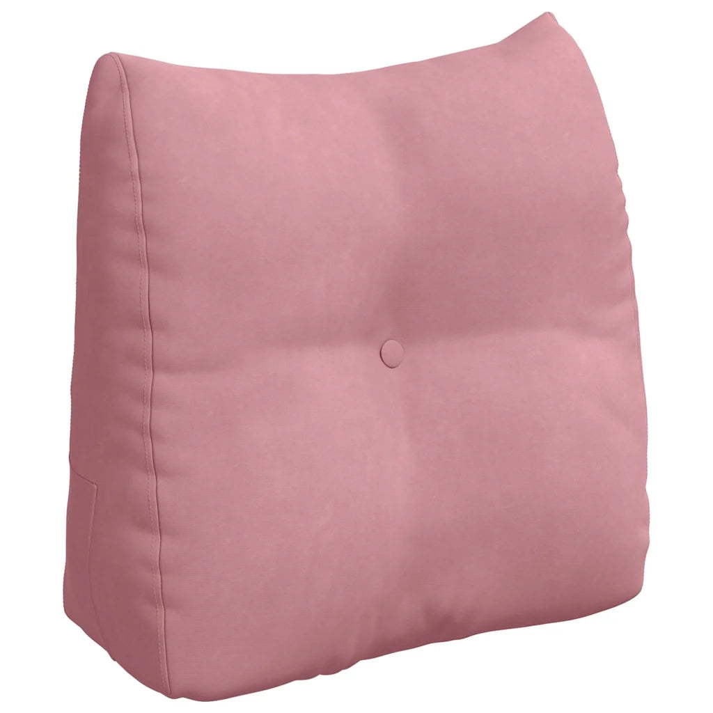 Cuscino per Schiena Rosa 45 x 24 x 50 cm Velluto 42014375