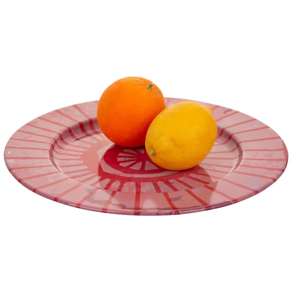 Placca in metallo rosa d33x1,5h