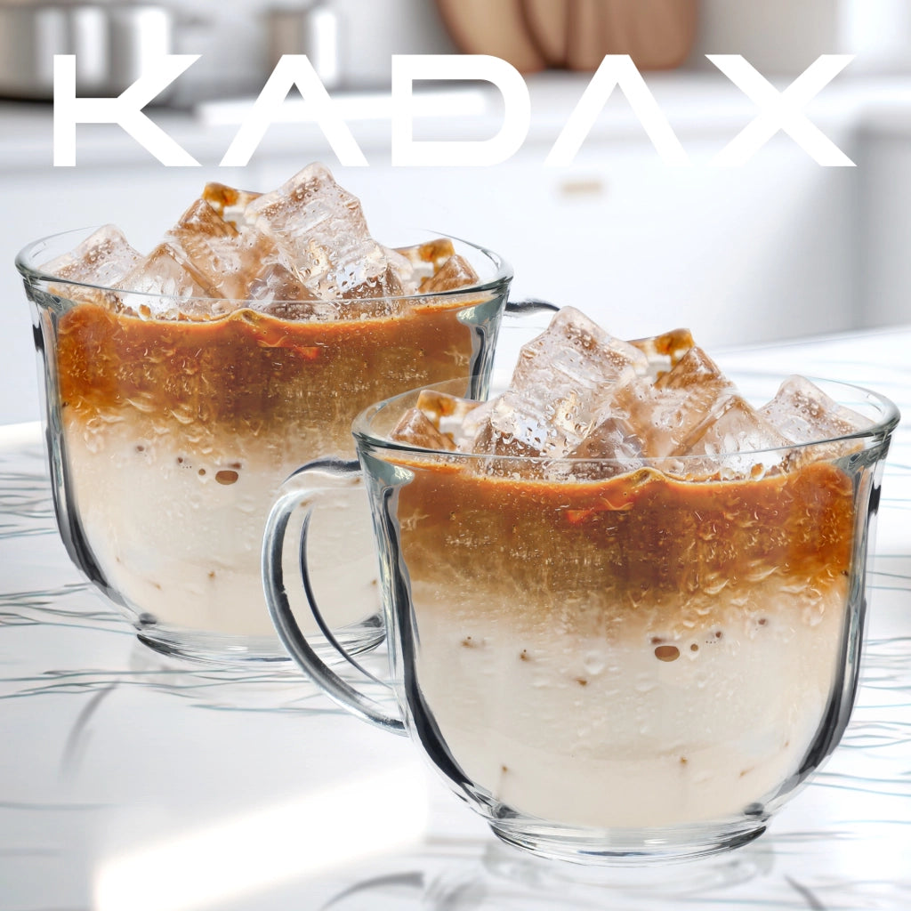 Set di 4 bicchieri da tè/caffè invernali KADAX da 480 ml con manico.