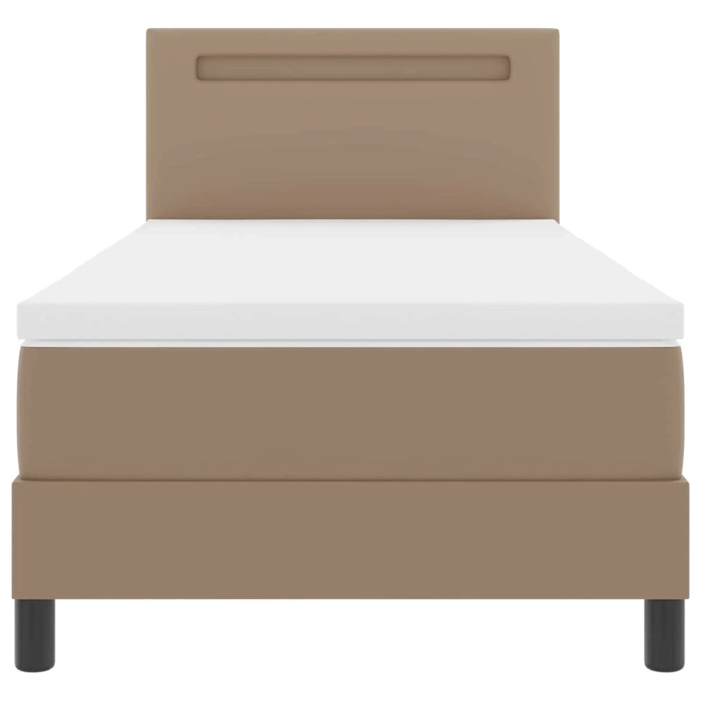 Letto a molle Cappuccino 90 x 200 cm Pelle sintetica 3339035