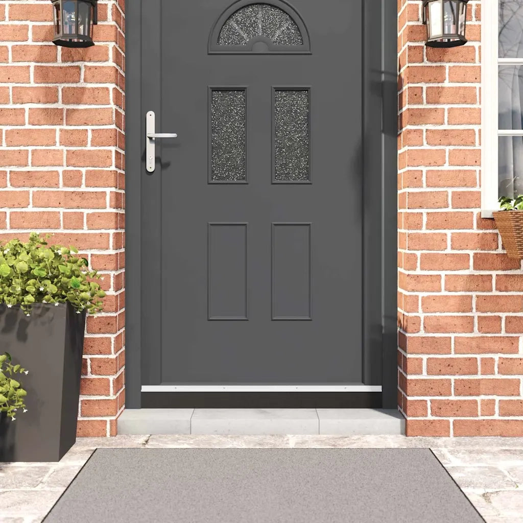 Spazzole per porte a vite 2 pcs Bianco 100 cm Lega di alluminio 42019536