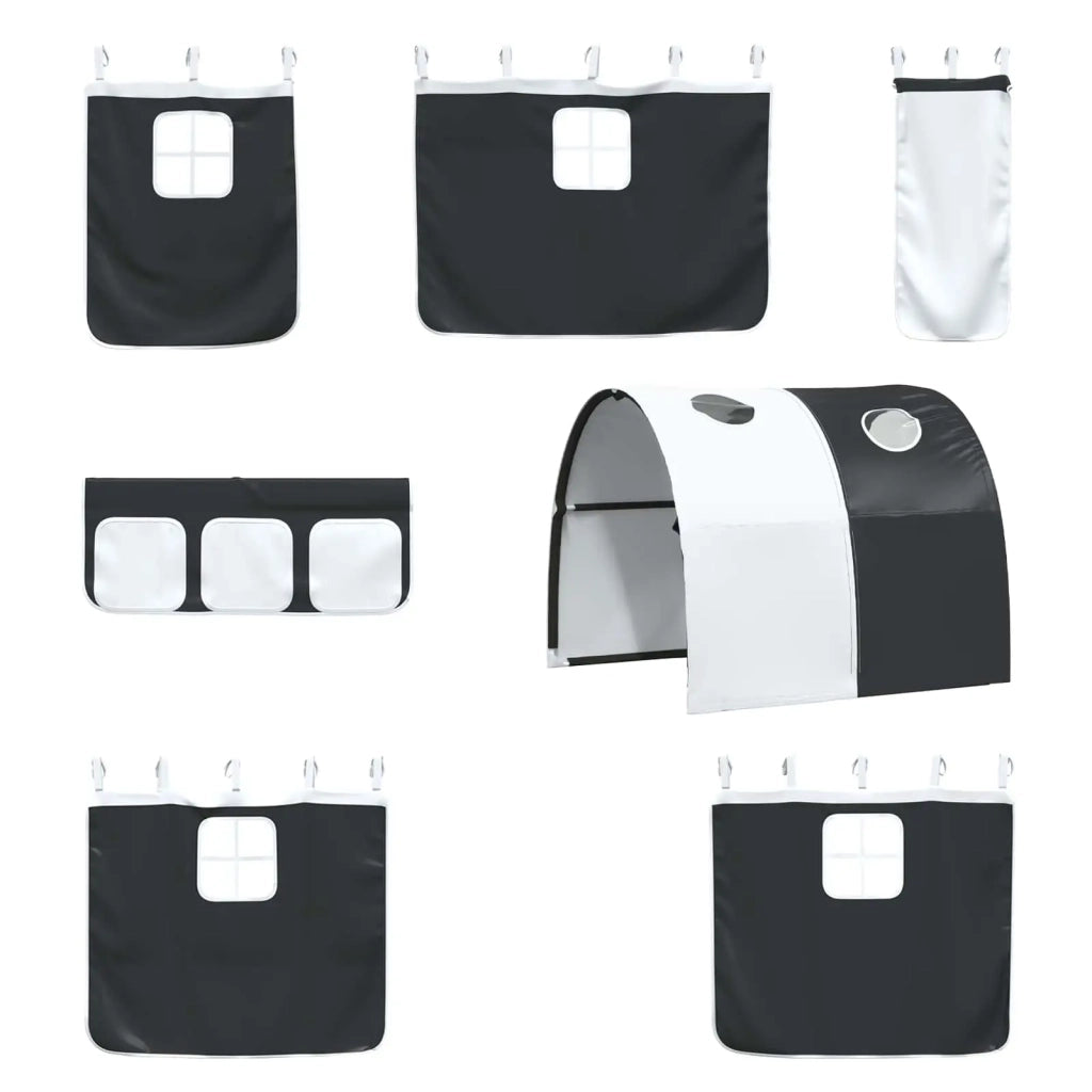 Struttura del letto loft per bambini Bianco e Nero 100 x 200 cm 42020855