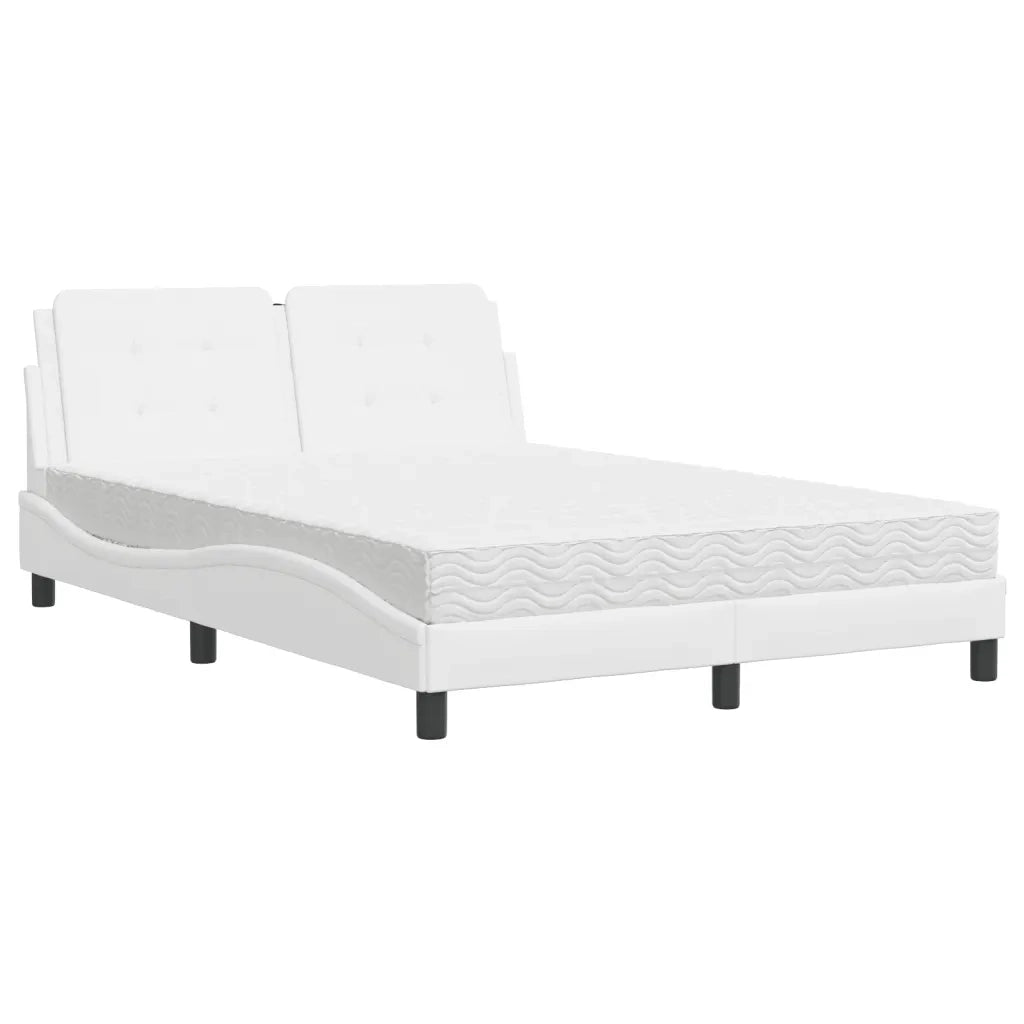 Giroletto senza Materasso Zadar Bianco 140x190 cm in Similpelle