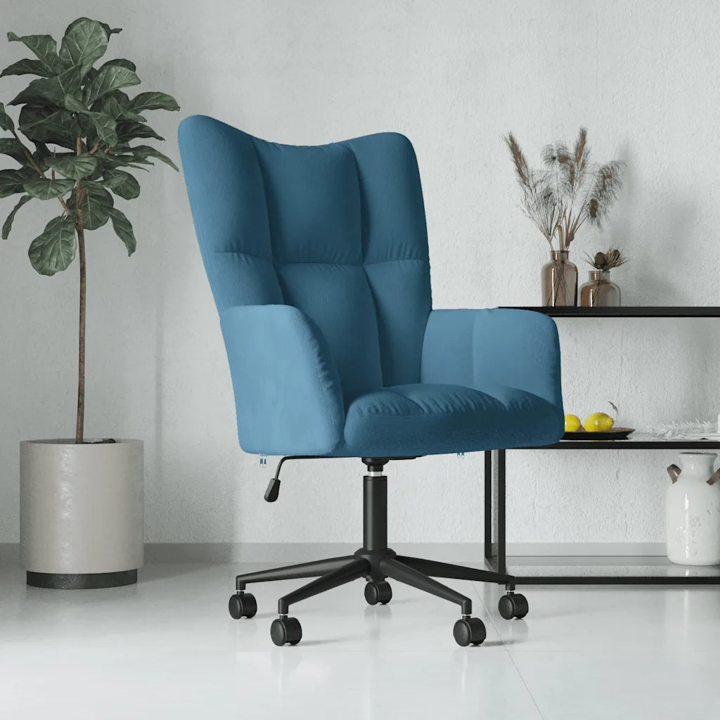 Poltrona | Sedia Relax Blu in Velluto