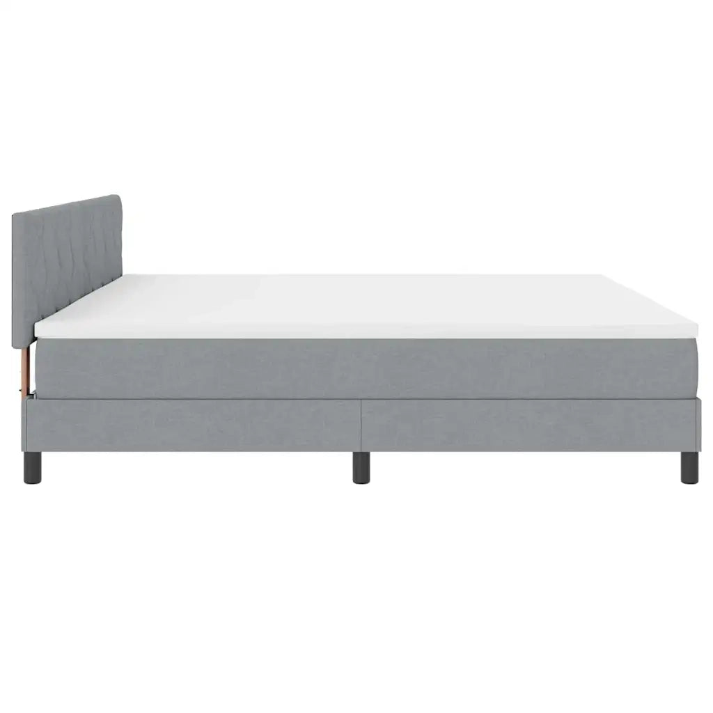 Letto a molle con materasso Grigio chiaro 200 x 200 cm Tessuto 3342310