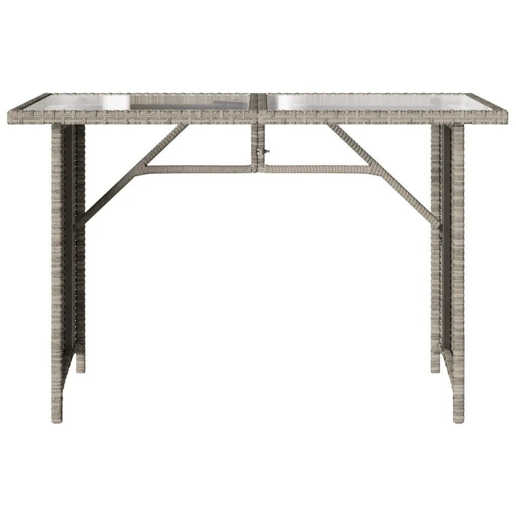 Set da Pranzo da Giardino 2 pz con Cuscini in Polyrattan Grigio 366334