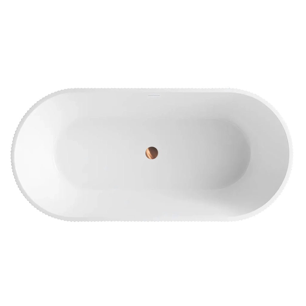 Vasca Da Bagno Freestanding In Acrilico Ofelia 170 Copritappo nero