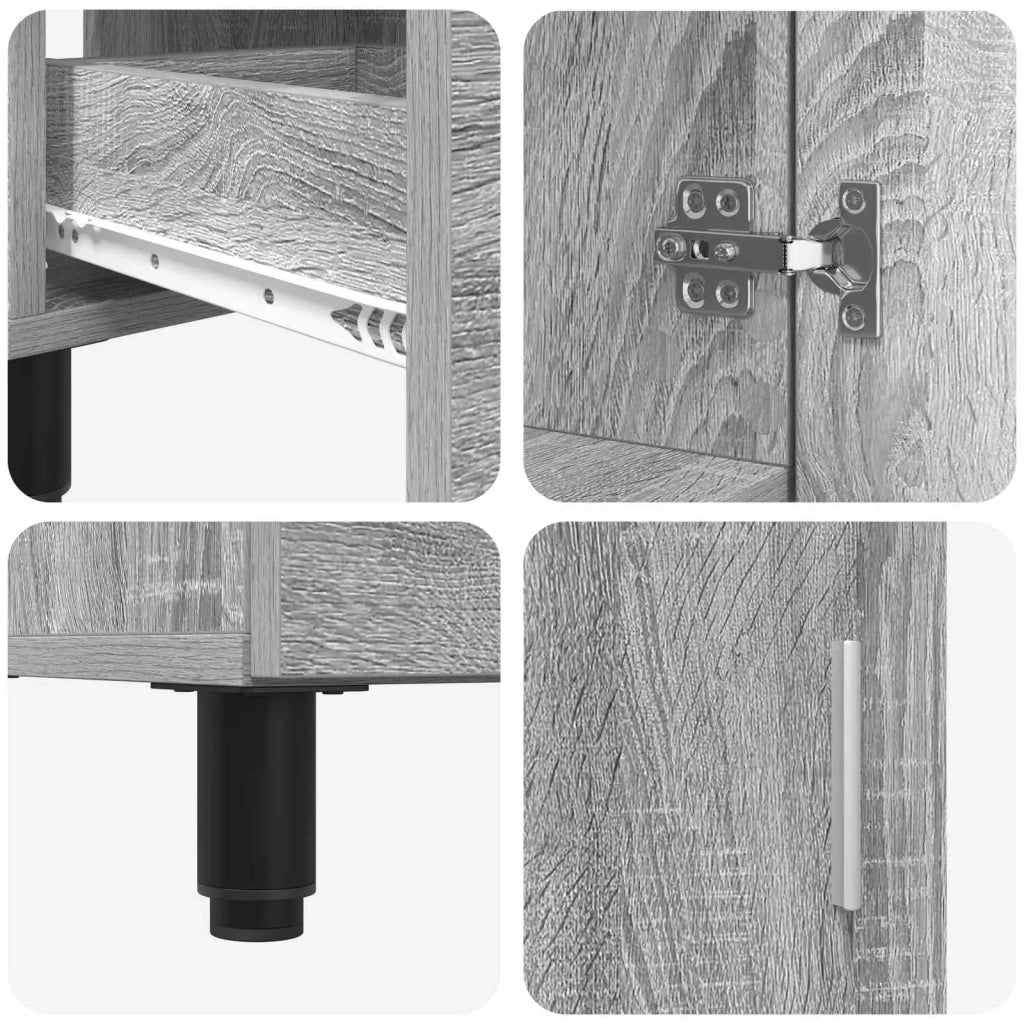 Mobiletto da bagno Sonoma grigio 60 x 35 x 60 cm 889381