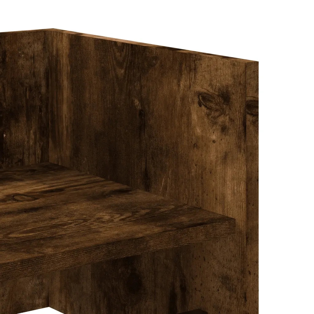 Mensola a Muro | Mensola a parete Rovere Fumo 100x35x30,5 cm Legno Multistrato