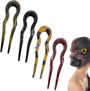 Spille per capelli a forma di U - set da 12 - multifunzionale - acetato di cellulosa