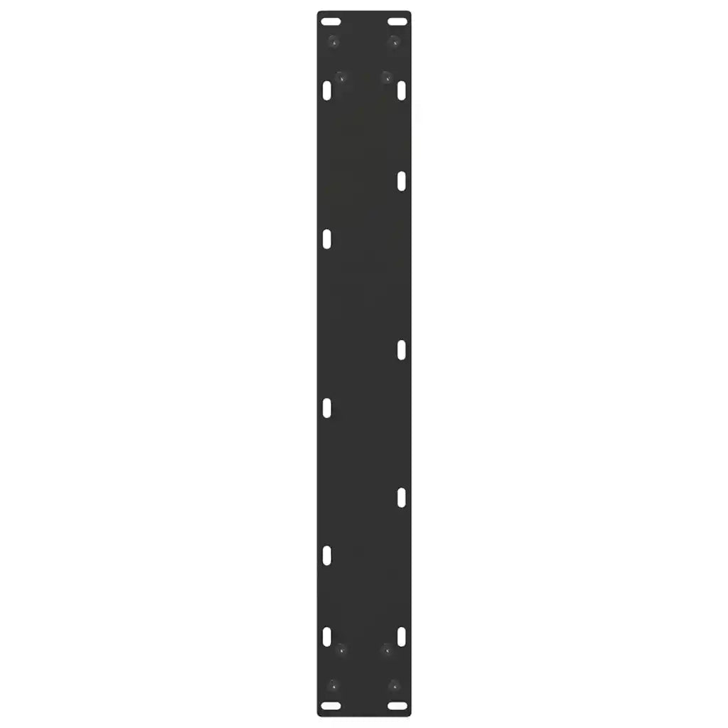 Gambe per tavolo da pranzo a forma di U 2 pz nere 70x(72-73) cm in acciaio 4013184