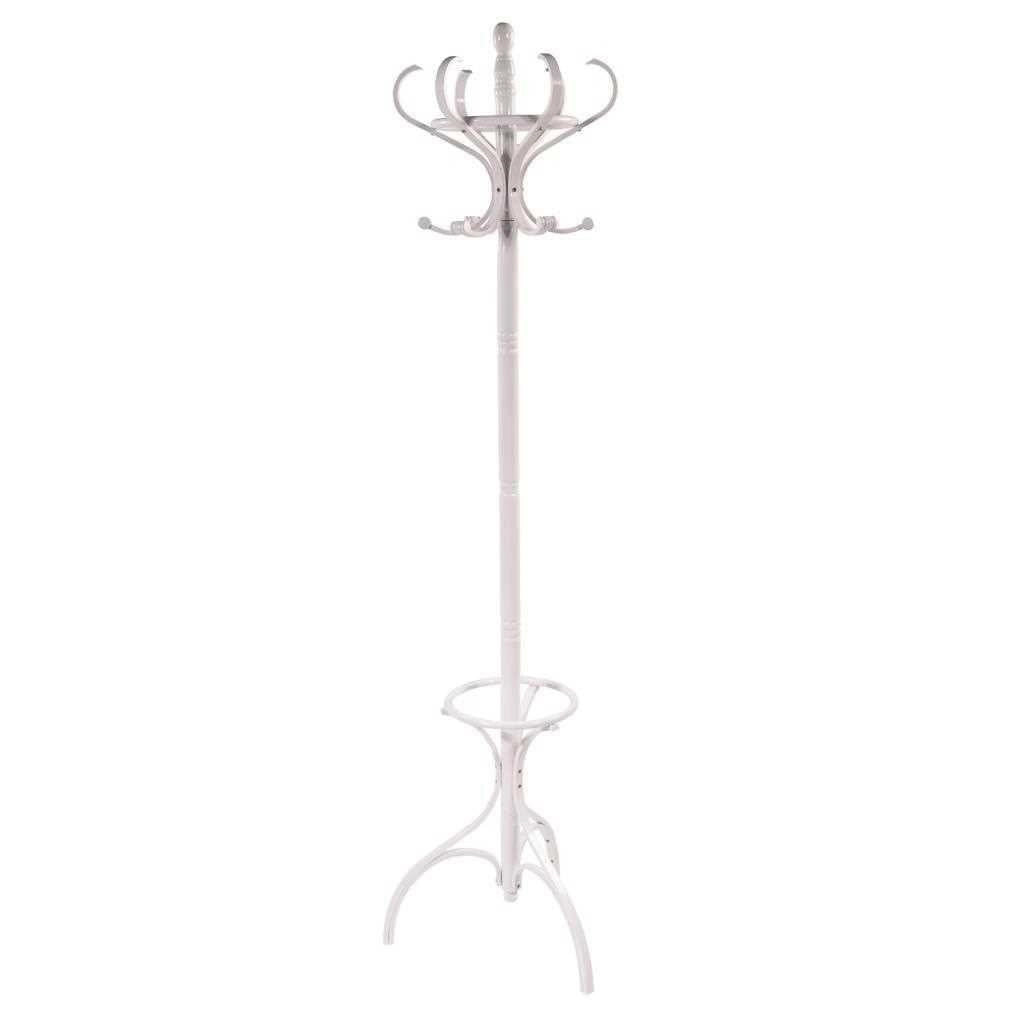 Perchero de pie de madera blanco 31x44x179hcm
