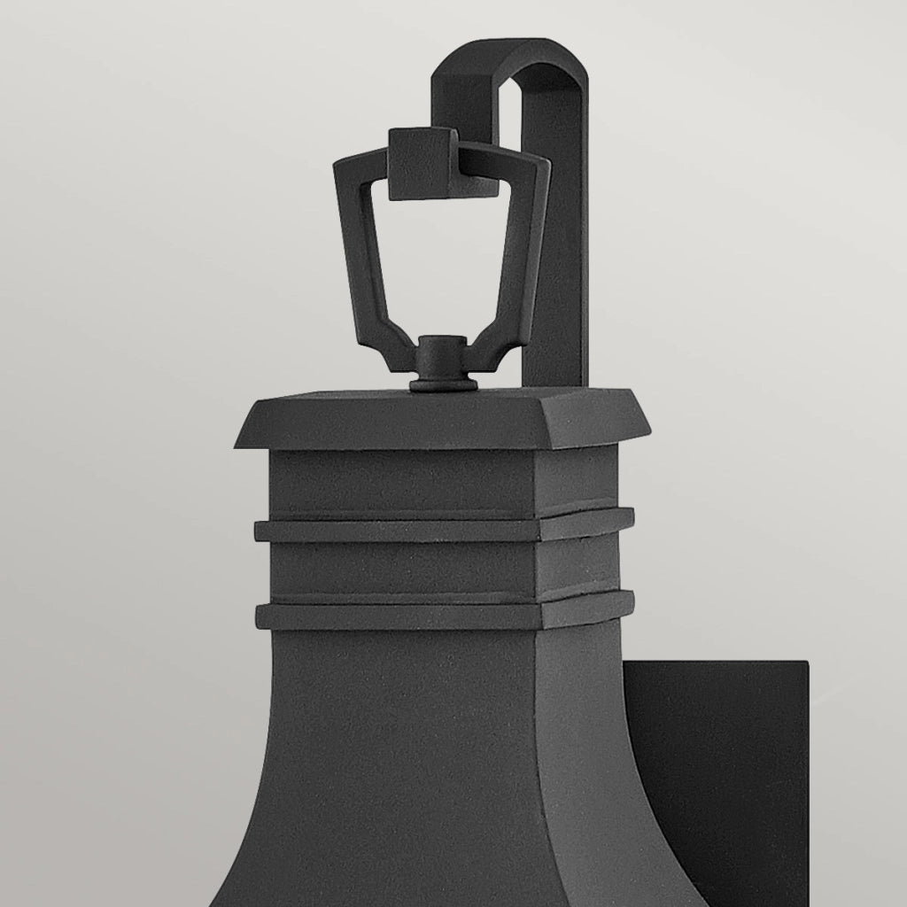 Applique esterna Beacon Hill nera vetro bolle E27 IP44