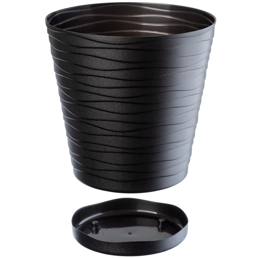 Vaso da fiori KADAX da 13 cm, coprivaso in plastica con supporto.
