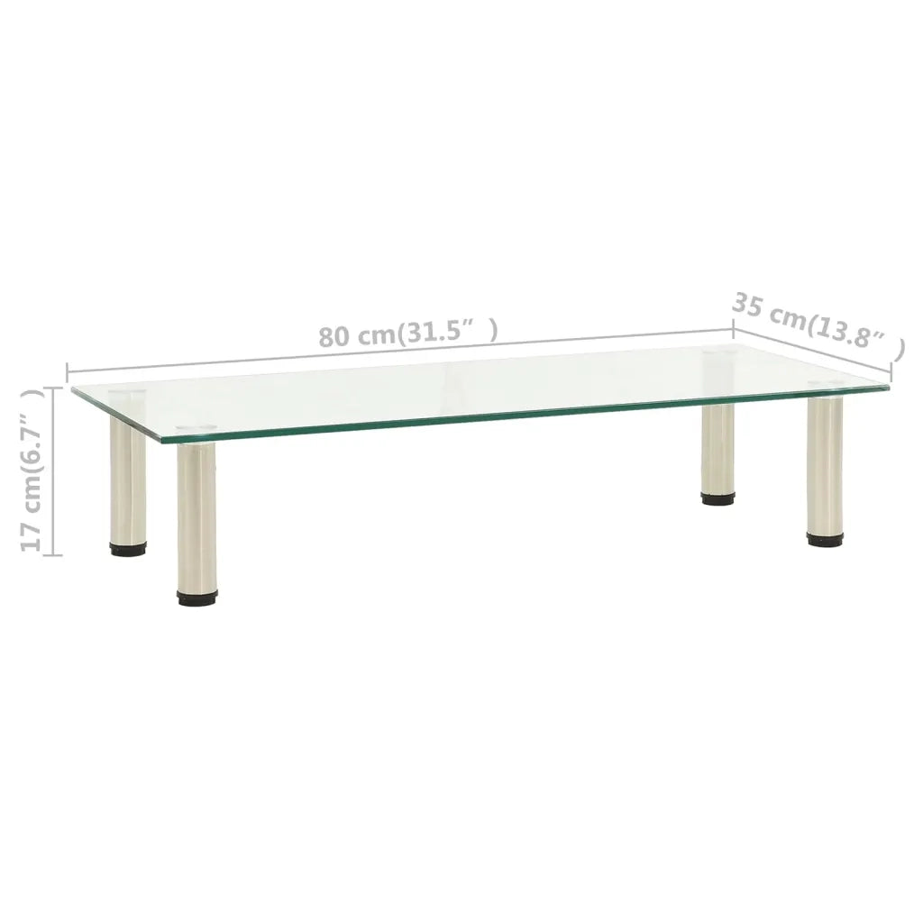 TV | Armadietto TV | Mobile Porta TV Stand Transparent 80x35x17 cm Tempered Glass