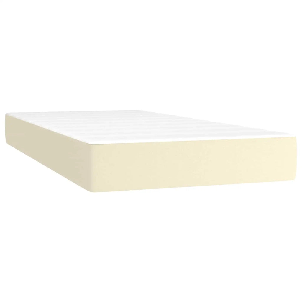 Materasso a Molle Insacchettate Rigidità Media Crema 80x200x20cm in Similpelle 347684