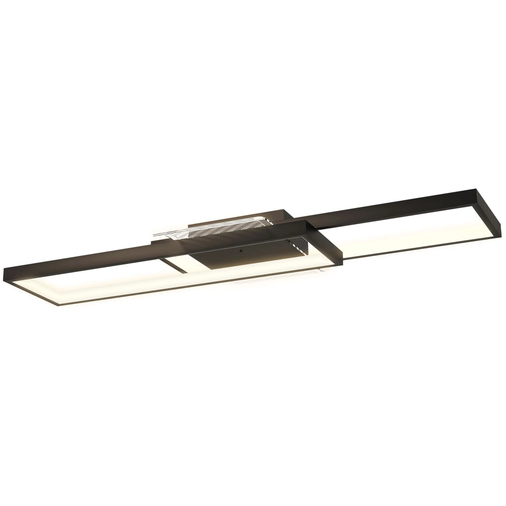 Lampada LED a Soffitto Dimmerabile 3000-6000K con Telecomando e Interruttore, 70x30 cm, Nero