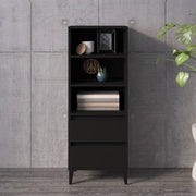 Credenza Nero 40x36x110 cm in Legno Multistrato