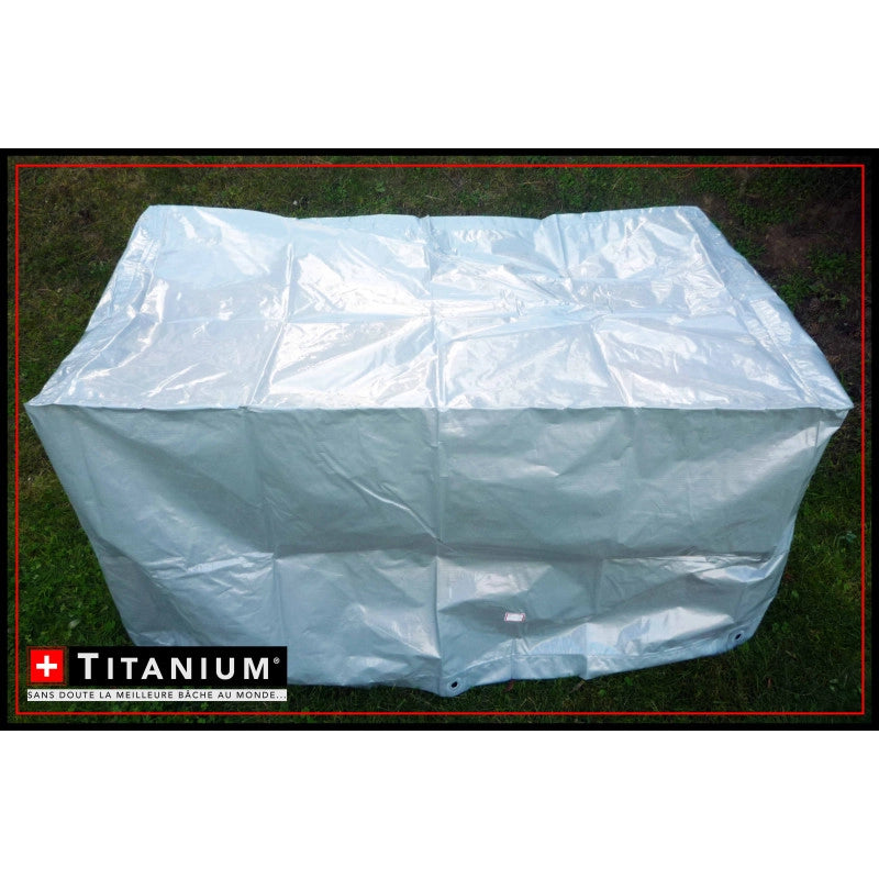 Copertura barbecue rettangolare TITANIUMÂ® - ARGENTO