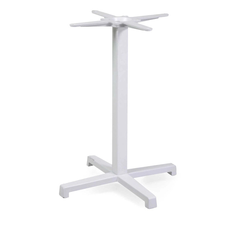 Base Tavolo Acciaio Peter Top Ghisa Bianco Cm 55x55h73