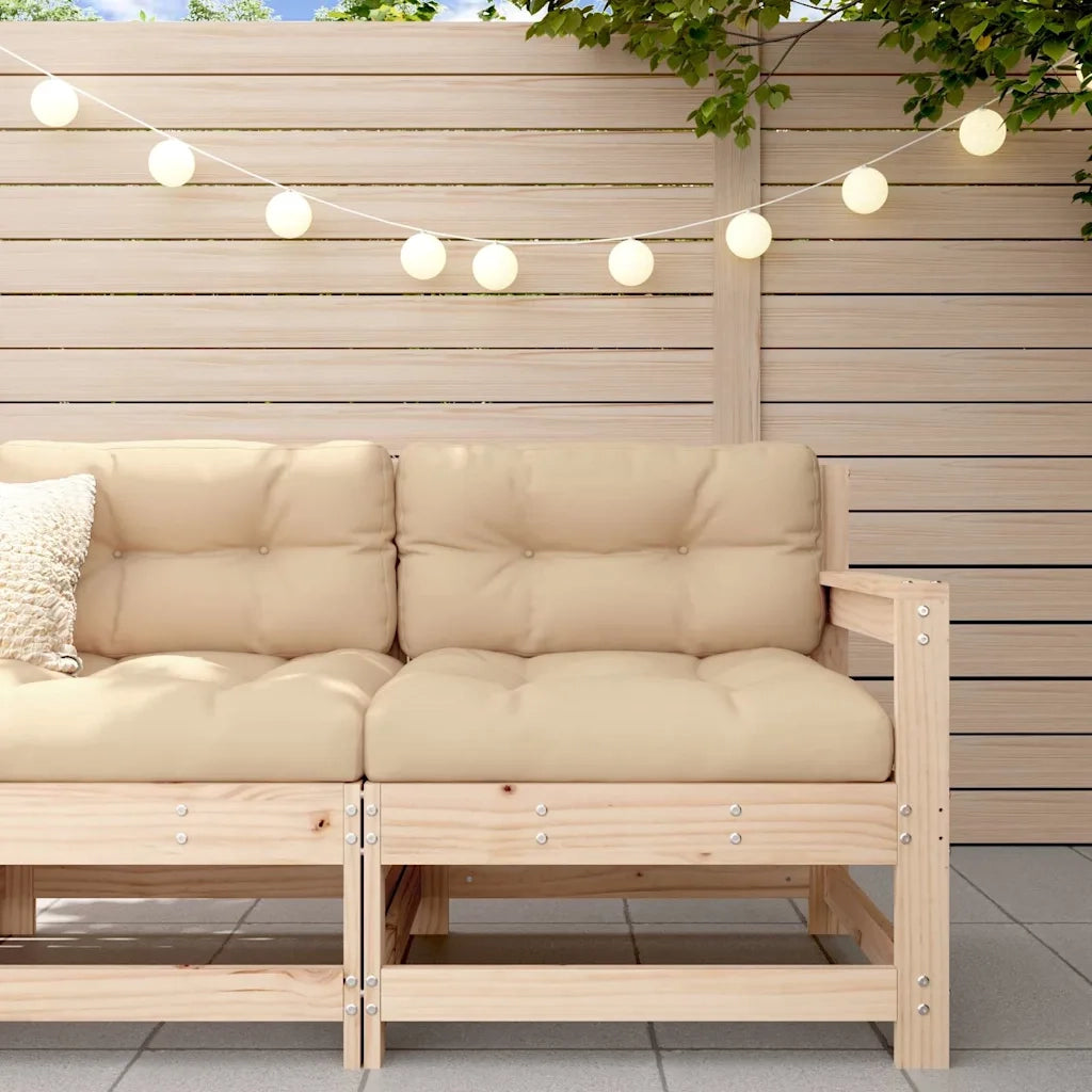Sedia da Giardino con Cuscini in Legno Massello di Pino CFW4808687