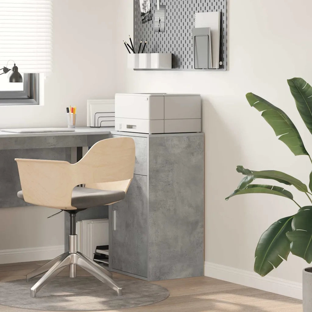 Credenza con cassetto Grigio cemento 38 x 34 x 75 cm 869549