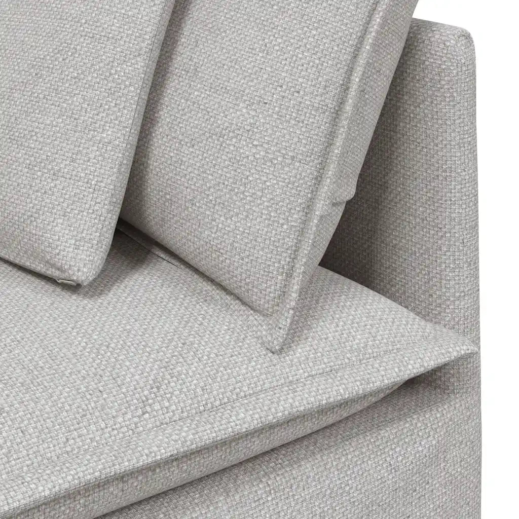 Modulo Angolare Divano Modulare con Cuscini Grigio Nuvola 100cm 4104456