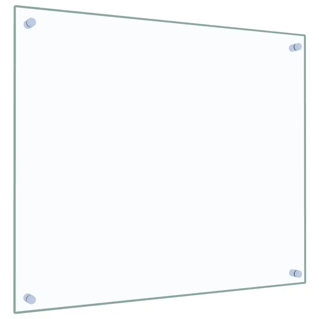 Paraschizzi da cucina rettangolare moderno 70 x 60 cm protezione efficace facile da pulire realizzato in vetro temperato trasparente 02_0046330