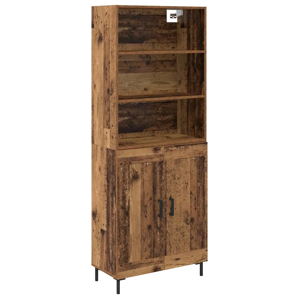 Credenza | Madia | Buffet da pranzo | Armadio da pranzo Legno vecchio 69,5 x 34 x 180 cm Legno multistrato