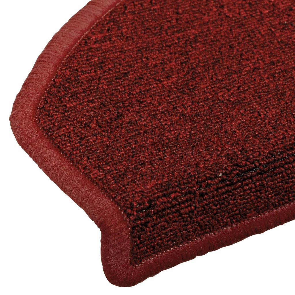 Tappetini per scale autoadesivi 15 pz | Gradini per Scale Rosso Bordeaux