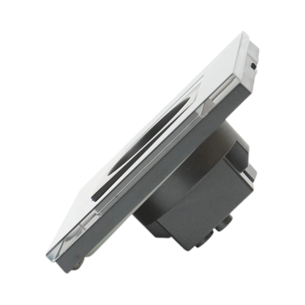 Presa schuko nera 220V, 16A, cornice in vetro 86x86x34mm