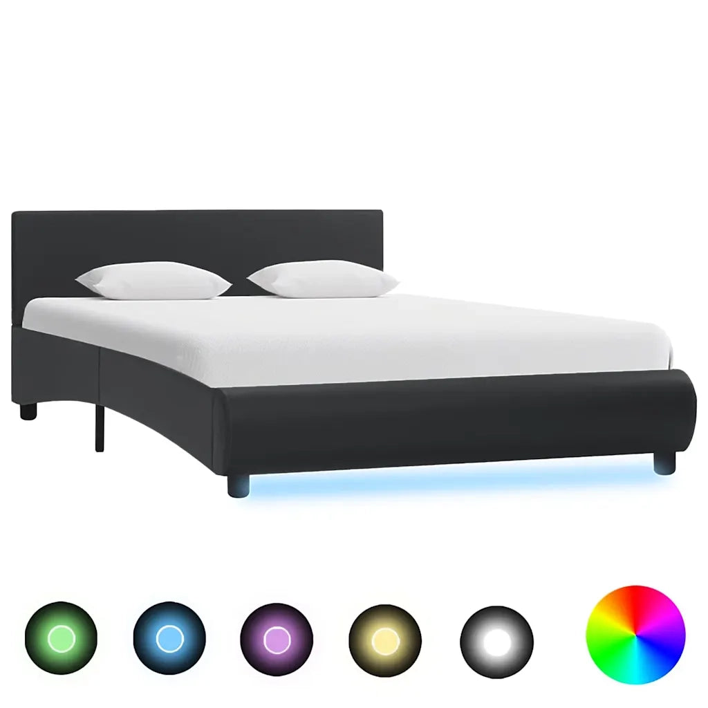 Giroletto con LED Nero in Similpelle 120x200 cm 285482