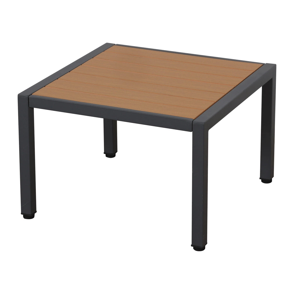 Set Salotto da Giardino con Divano, Tavolino e Cuscini ¨C MINIMAL ¨C Polyrattan Grigio/Nero