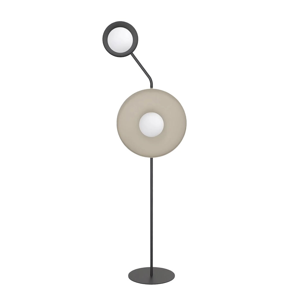 Lampada da terra moderna nero/beige 2xG9 KISS Emibig