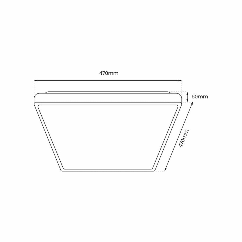 Plafoniera LED Milagro Fabio quadrata 47cm 35W bianca