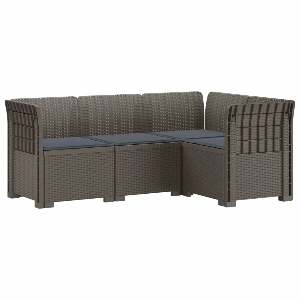 Divano da Giardino 4 Posti con Cuscini Aspetto Rattan PP 3443977