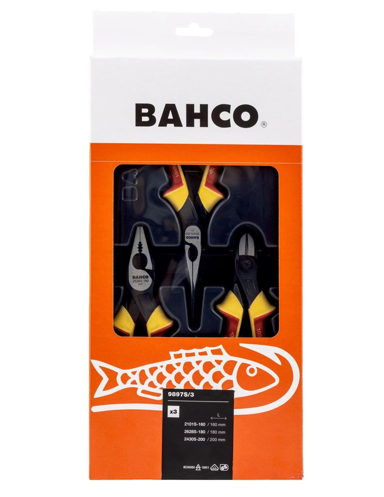 Set di 3 pinze universale isolate ERGO™ BAHCO 9897S/3