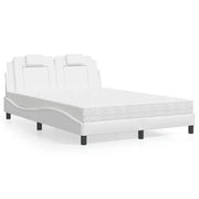 Letto Viana con Materasso Bianco 140x200 cm in Similpelle