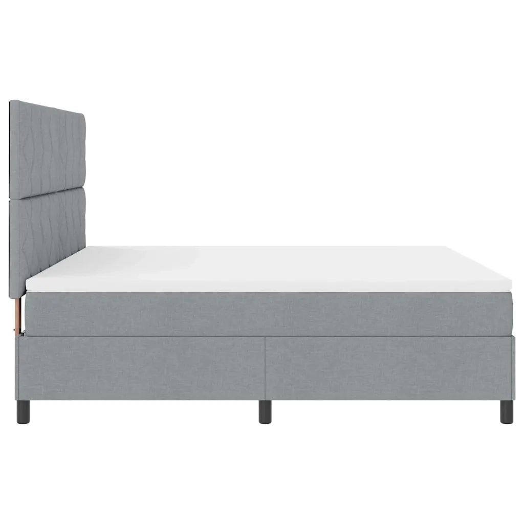 Letto a molle con testiera Grigio chiaro 180 x 200 cm Tessuto 3339483