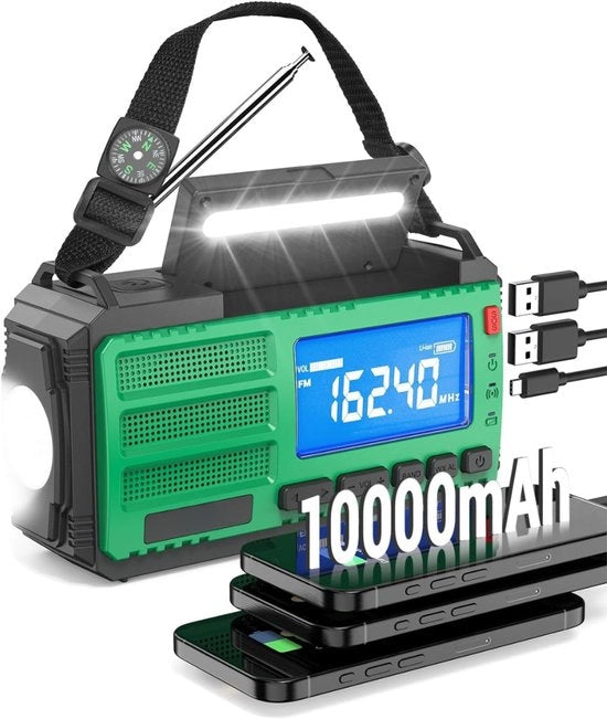 Radio opwindabile – Radio di emergenza – Radio dinamo – Radio manuale – Camping – Esterno – Situazioni di emergenza – Viaggi – Survival