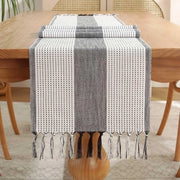 Tavolo da pranzo con pizzo e uncini - tovagliato rustico - stile bohemiano tavolo da pranzo con pizzo e uncini - decorazione da tavola per feste, matrimoni, ristoranti (33x160cm)